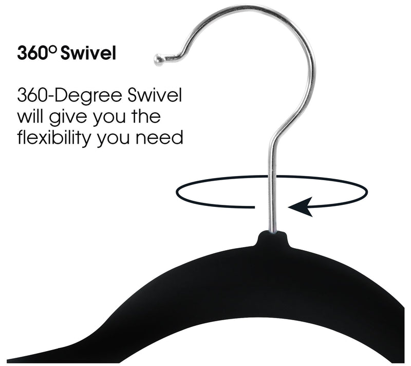 Elama Set of 50 Velvet Slim-Profile ClothesHangers — View 13
