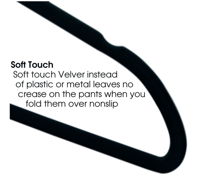 Elama Set of 50 Velvet Slim-Profile ClothesHangers — View 12