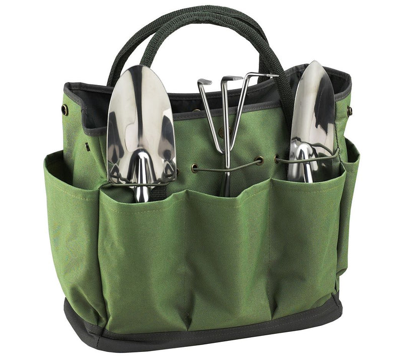 Picnic at Ascot Eco Gardening Tote with 3 Tools - Forest Green — Main view