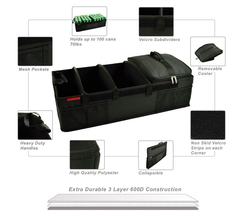 Picnic at Ascot Heavy Duty Trunk Organizer withCooler — View 5