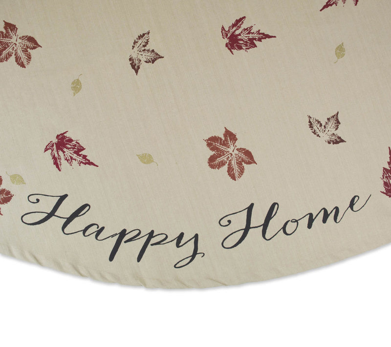 Design Imports Rustic Leaves Printed Tablecloth70" Round — View 4