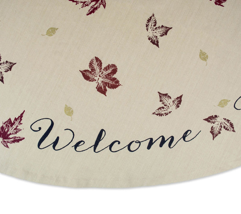Design Imports Rustic Leaves Printed Tablecloth70" Round — View 5