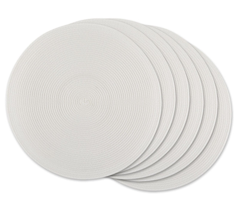 Design Imports Set of 6 Classic Round Woven Placemats — View 25