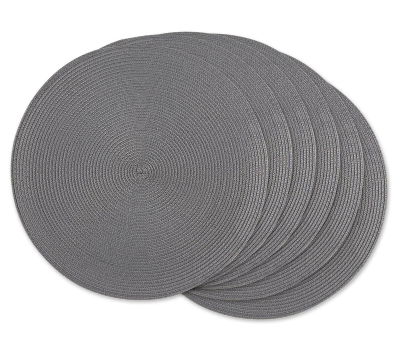 Design Imports Set of 6 Classic Round Woven Placemats — View 11