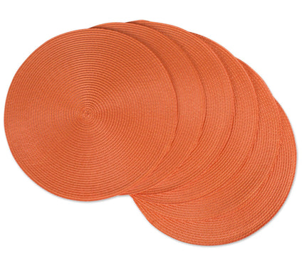 Design Imports Set of 6 Classic Round Woven Placemats