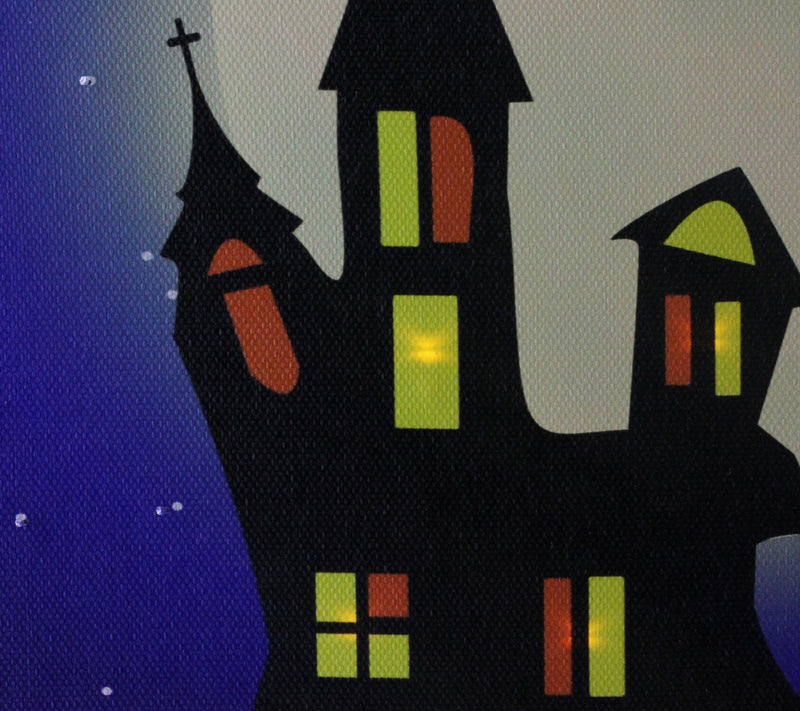 Northlight Witch in the Moon Halloween Canvas Wall Art — View 2