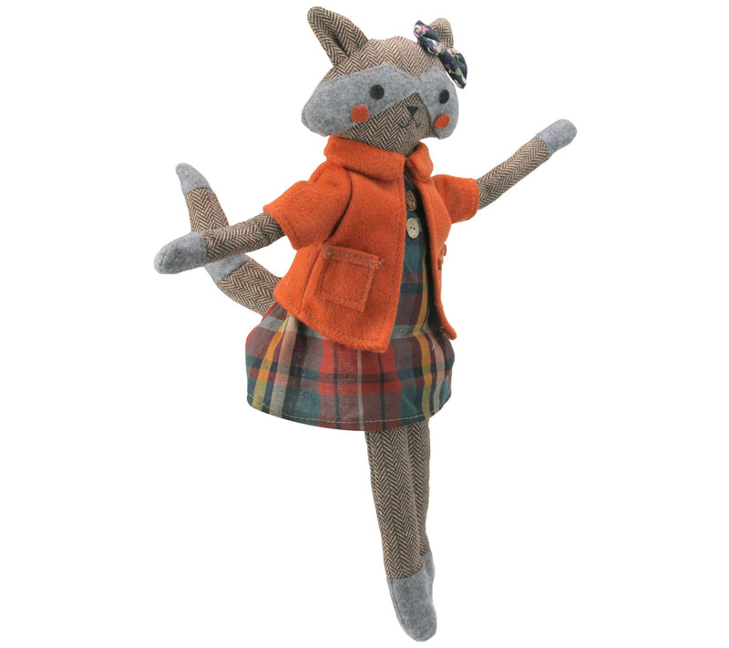 Northlight Sitting Girl Herringbone Design Foxlush — View 2