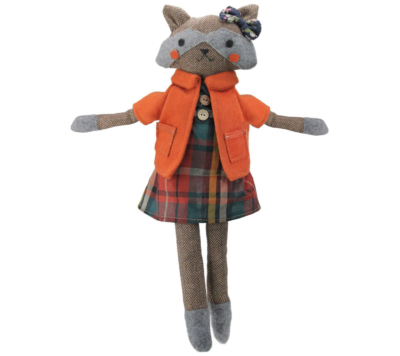 Northlight Sitting Girl Herringbone Design Foxlush — Main view