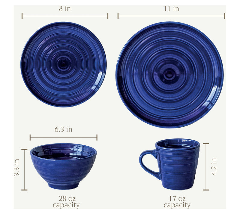 Overandback Rings 16-pc Dinnerware Set, Servicefor 4 — View 11