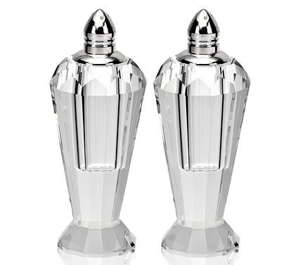 Badash Crystal Preston Platinum Salt & Pepper Shakers