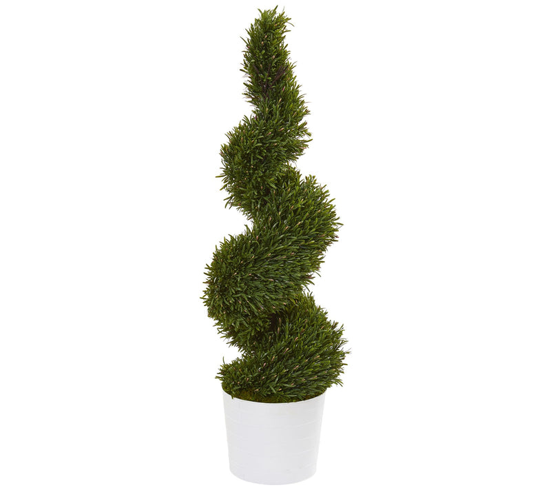 50" Rosemary Spiral Topiary in Planter by Nearly Natural — Main view