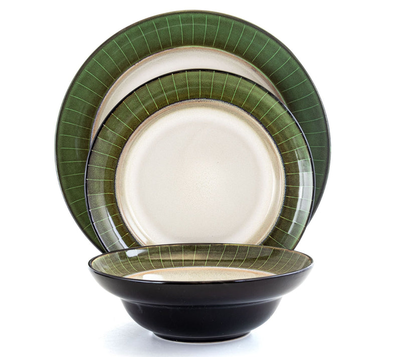 Elama Grand Jade 16-Piece Stoneware DinnerwareSet — View 2
