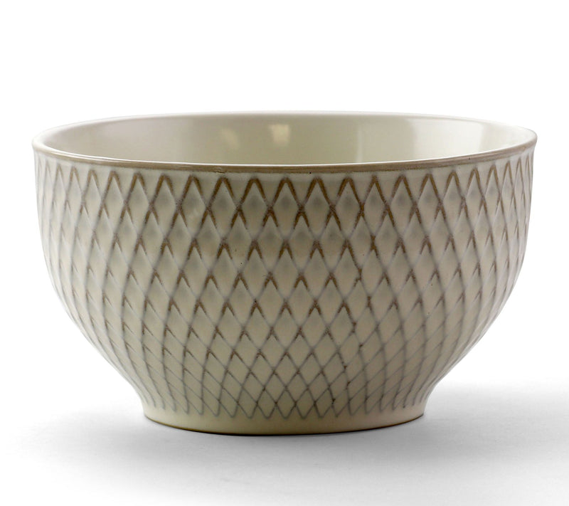 Elama Market Finds 16-Piece Stoneware Dinnerware Set in White — View 6