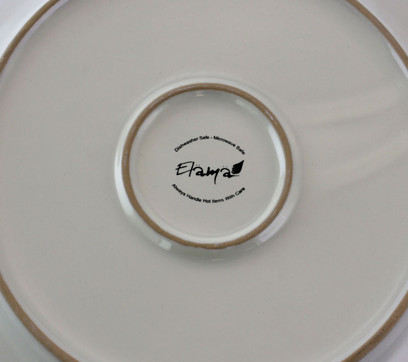 Elama Market Finds 16-Piece Stoneware Dinnerware Set in White — View 3