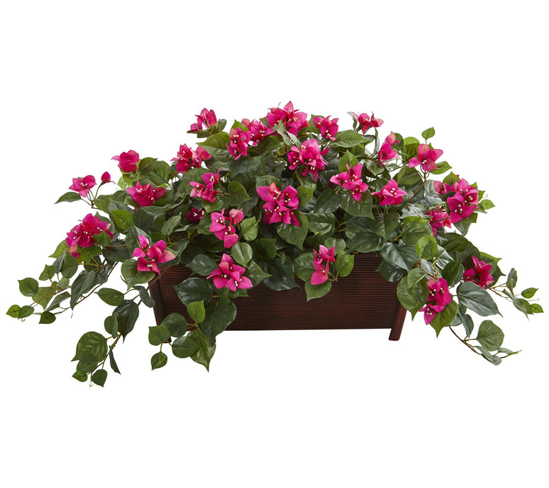 18" Bougainvillea Plant in Planter by Nearly Natural — Main view