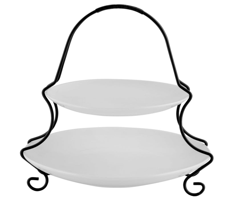 Gracious Dining 2 Tiered Serving Set with MetalRack — Main view