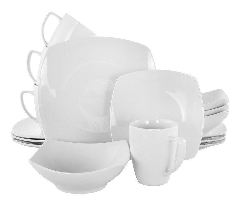 Gibson Zen Buffetware 16-Piece Square Dinnerware Set — Main view