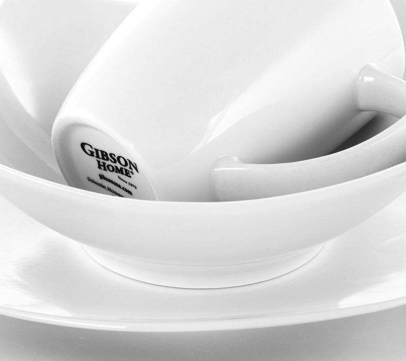 Gibson Zen Buffetware 16-Piece Square Dinnerware Set — View 4