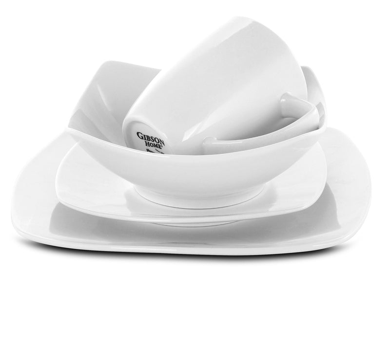 Gibson Zen Buffetware 16-Piece Square Dinnerware Set — View 7