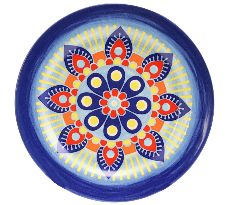 Elama Zen Blue Mozaik 16-Piece Round StonewareDinnerware Set — View 14