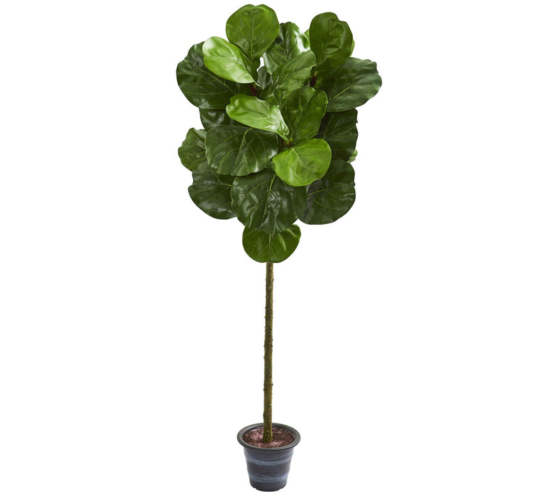 4' Fiddle Leaf Tree With Planter by Nearly Natural — Main view
