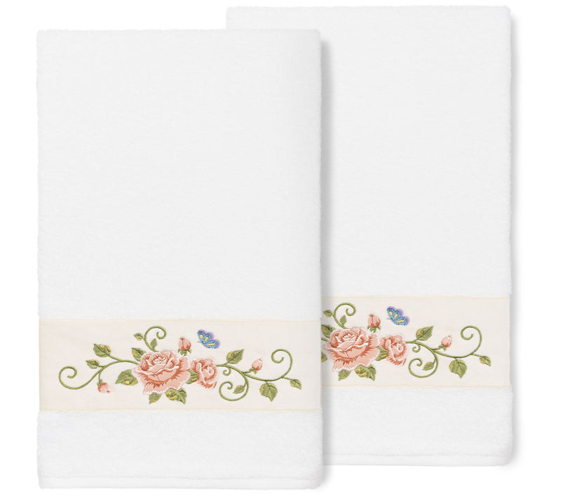 Linum Home Textiles Rebecca 2pc Embellished Bath Towel Set — Main view