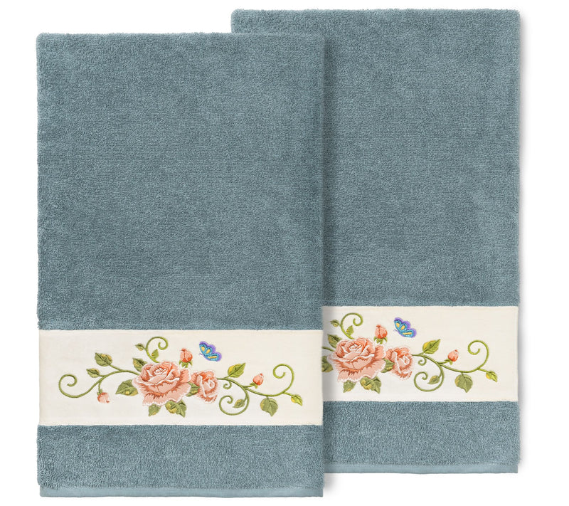 Linum Home Textiles Rebecca 2pc Embellished Bath Towel Set — View 11