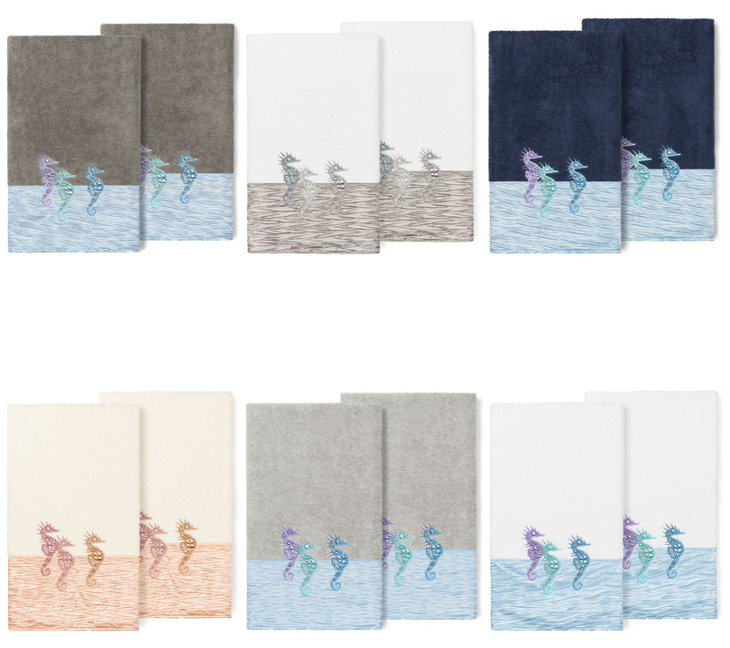 Linum Home Textiles Sofia 2pc Embellished BathTowel Set — View 2