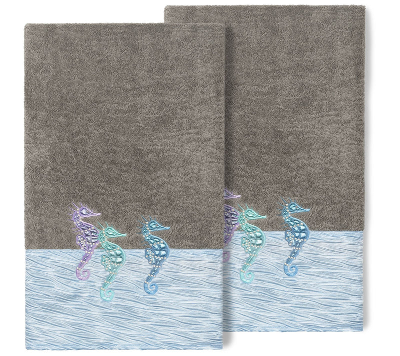 Linum Home Textiles Sofia 2pc Embellished BathTowel Set — View 12