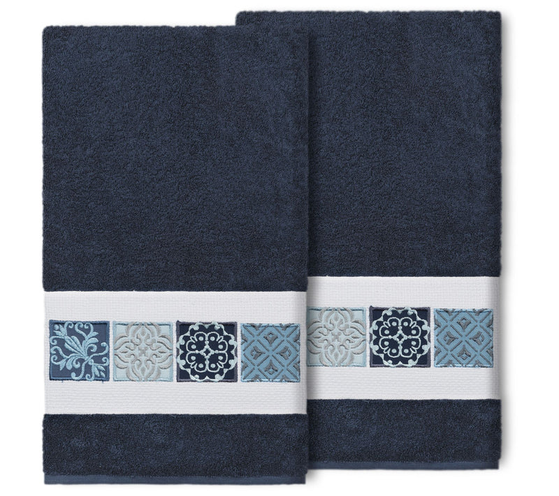 Linum Home Textiles Vivian 2pc Embellished BathTowel Set — View 10