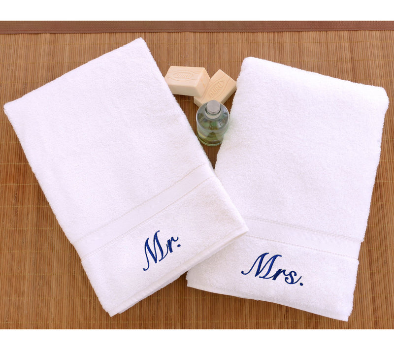 Linum Home Textiles "Mr." and "Mrs." 2-Piece Hand Towels — View 6
