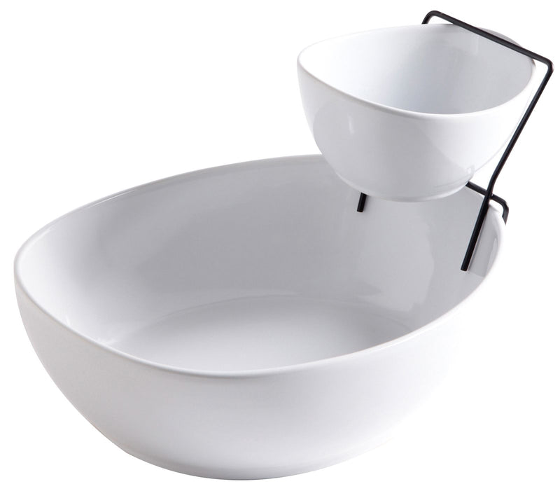 Gibson Elite Gracious Dining 2 Tier Chip and Dip Server Set — View 3
