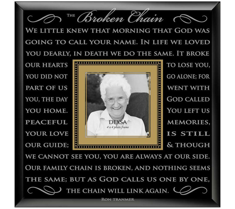 Dexsa Broken Chain Beveled Glass Photo Frame with Easel — Main view