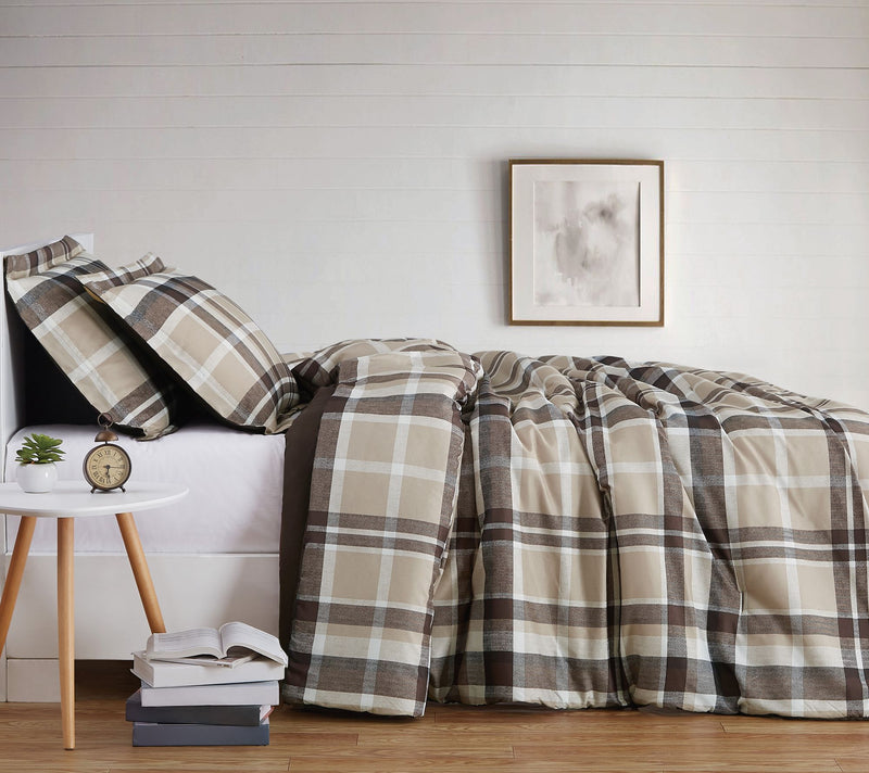 Truly Soft Paulette Plaid Full/Queen 3-Piece Duvet Cover Set — View 3
