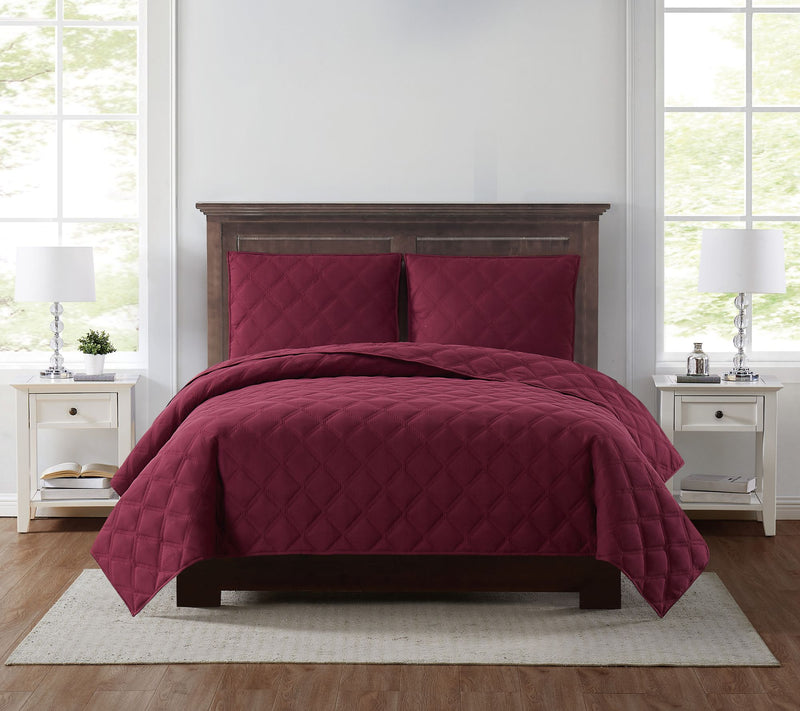 Truly Soft Everyday 3D Puff Full/Queen Quilt Set — View 5