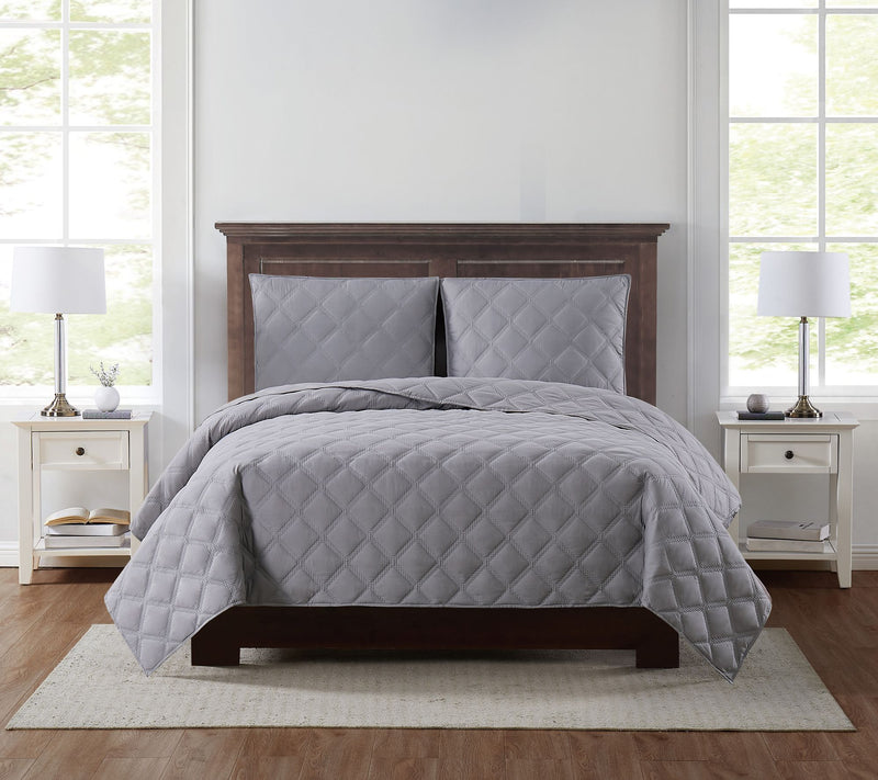 Truly Soft Everyday 3D Puff Twin XL Quilt Set — View 7