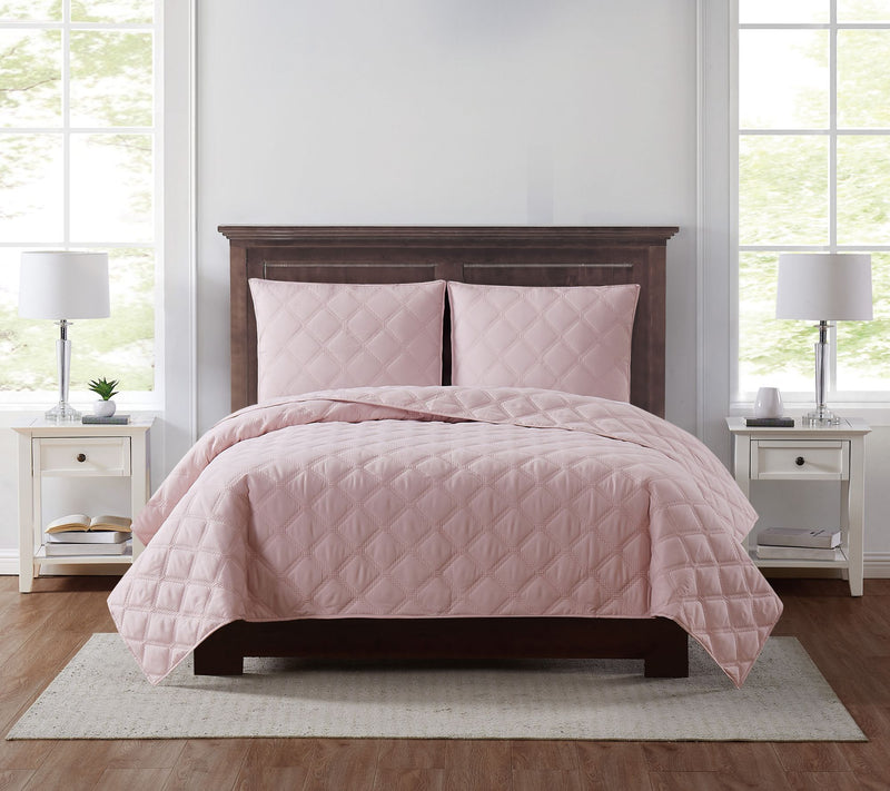 Truly Soft Everyday 3D Puff Twin XL Quilt Set — Main view