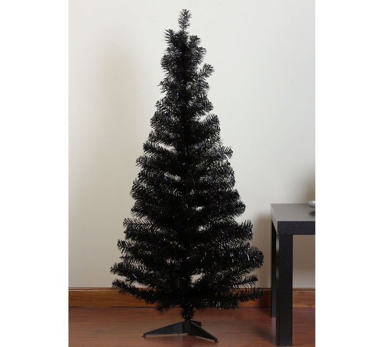 Northlight Slim Black Tinsel Artificial Christmas Tree - Unlit — View 3