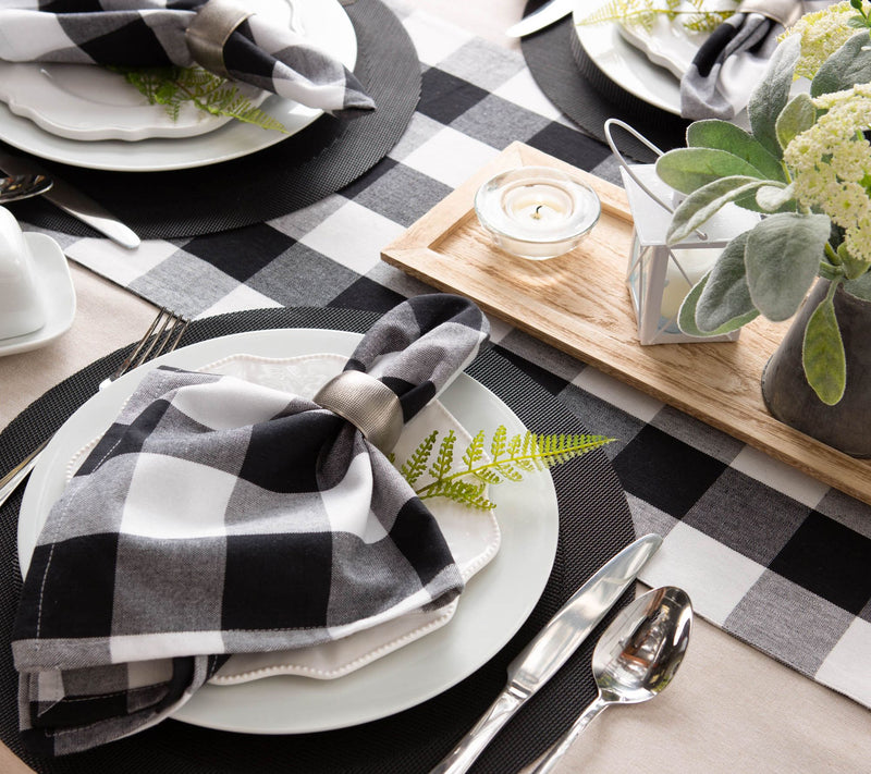 Design Imports Reversible Gingham Runner 14" x108" — View 17