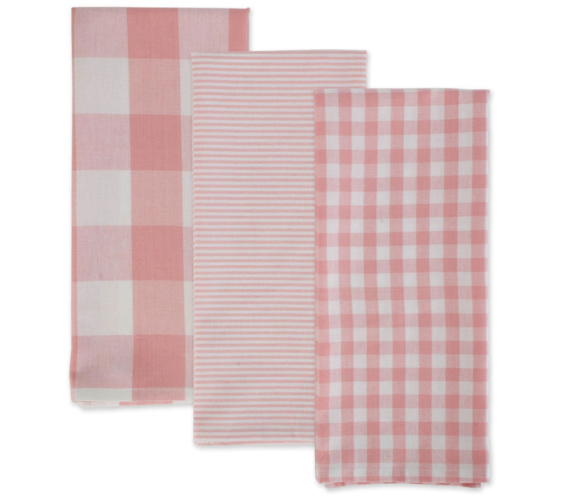 Design Imports Mixed Check Kitchen Towel Set of3 — Main view