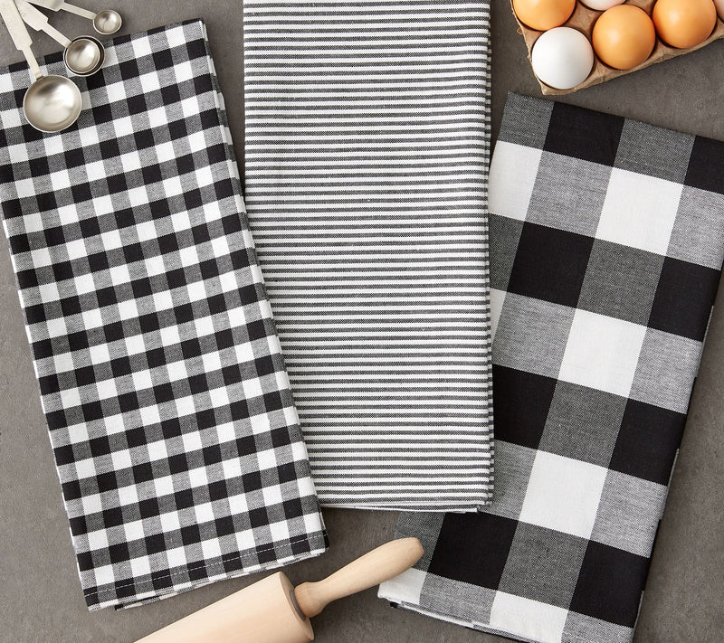 Design Imports Mixed Check Kitchen Towel Set of3 — View 20