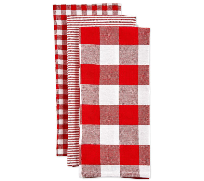 Design Imports Mixed Check Kitchen Towel Set of3 — View 13
