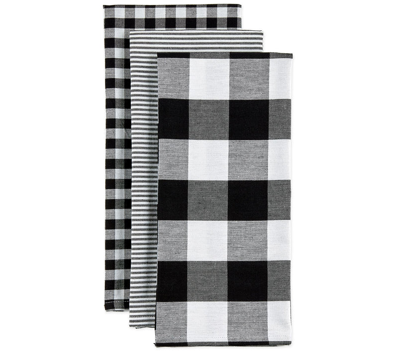 Design Imports Mixed Check Kitchen Towel Set of3 — View 5