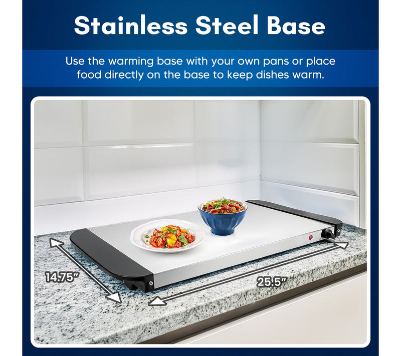 Elite Platinum 3-Tray Stainless Steel Electricuffet Server — View 5