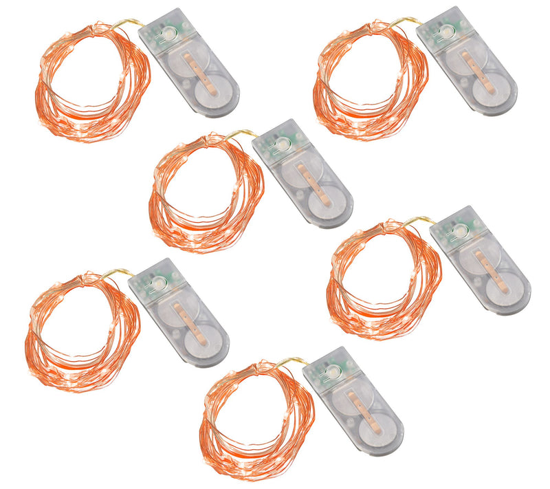 LumaBase Battery Operated LED Fairy String Lights - Set of 6 — View 7