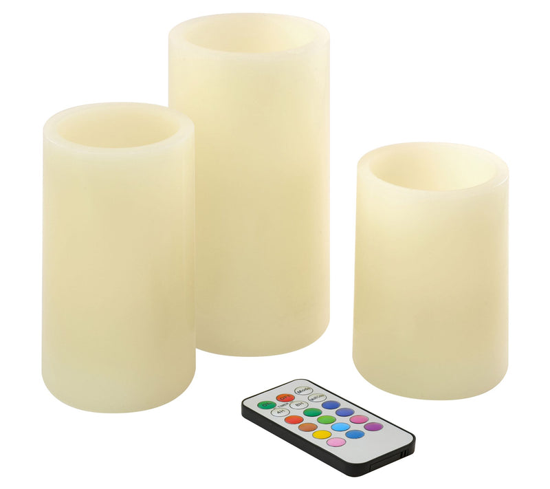 Battery Operated Wax LED Candles with Remote -et of 3 — Main view