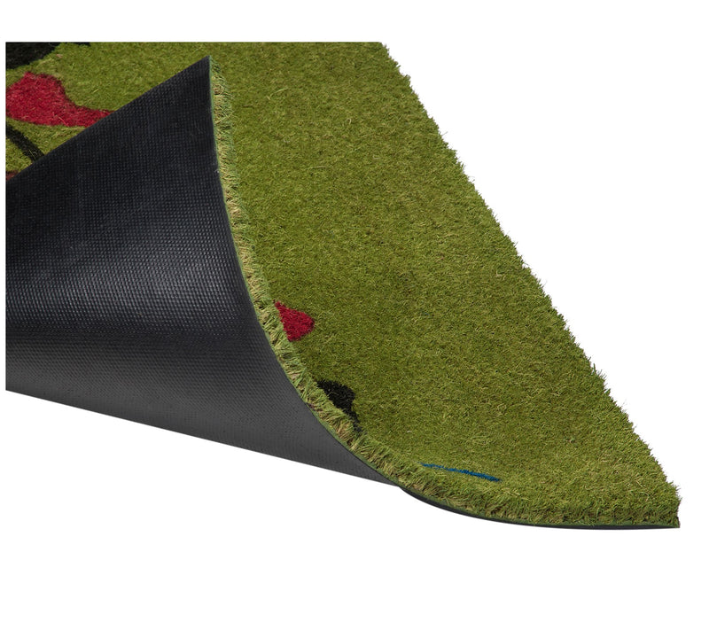 Colorful Birds Coir Doormat with PVC Backing — View 3