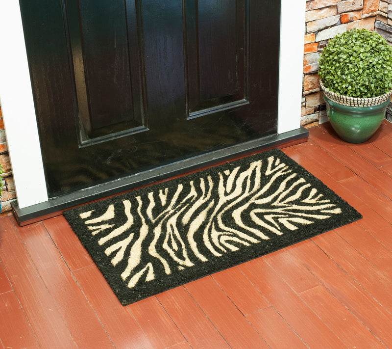 Zebra Coir Doormat with PVC Backing - Small — View 2
