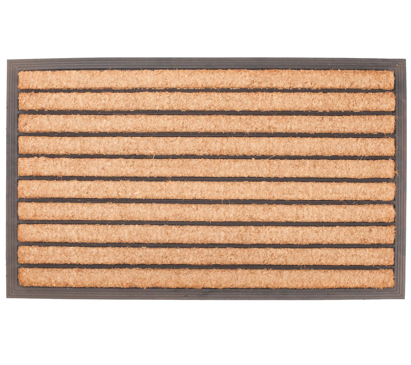 TC Ribbed Natural Coir and Rubber Doormat - Small — Main view