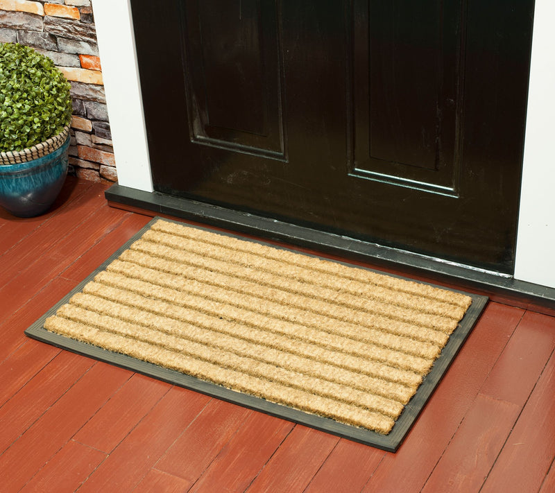 TC Ribbed Natural Coir and Rubber Doormat - Small — View 2
